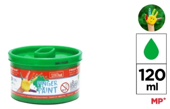 Farba do malowania palcami zielona 120ml (6szt) - MP Main Paper