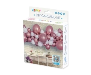 Girlanda balonowa DIY różowo-zł. 65 balonów+taśma - Godan