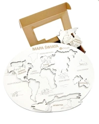 Mapa Świata kontynenty i oceany - Colorado