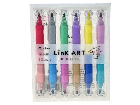 Flamastry dwustronne 12 kolorów - ADAR