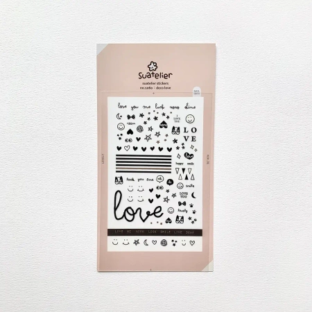 Naklejki Deco Miłość czarne i srebrne - SuAtelier