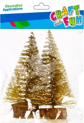 Ozdoba Bn Choinka 10cm 2szt C Zloto 12/144
