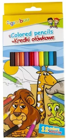 Kredki ołówkowe 12 kolorów - Gimboo