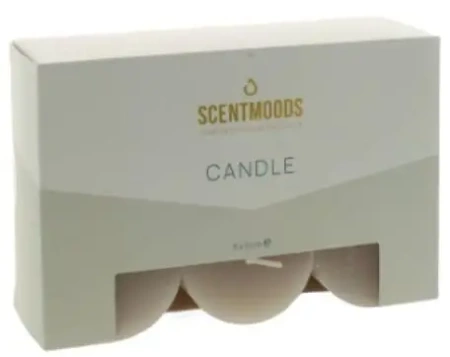 Rustykalna świeca w kolorze Taupe 5x5cm 6szt - ScentMoods