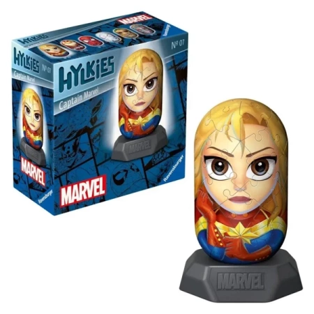 Puzzle 3D Hylkies: Kapitan Marvel - Ravensburger