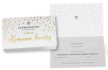 Zaproszenie na uroczystość Pierwszej Komunii Świętej PMZ-075 - Passion Cards