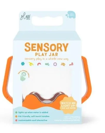Słoik sensoryczny do napełnienia wodą pomarańczowy - Glo Pals
