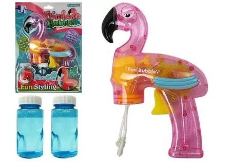 Pistolet do baniek mydlanych flaming różowy - Leantoys