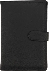 Kalendarz 2026 A5 dzienny z zapięciem ekoskóra czarny - Panta Plast kalendarze