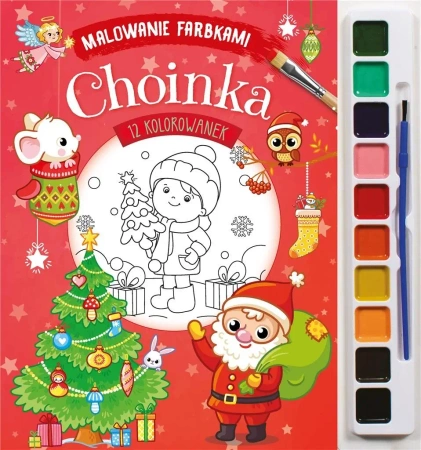 Malowanie farbkami. Choinka - praca zbiorowa