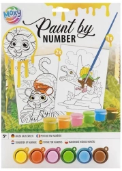 Malowanie po numerach A4 + farbki żółty - Grafix