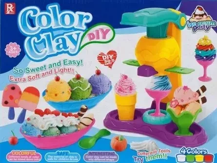 Masa plastyczna z akcesoriami. Lody