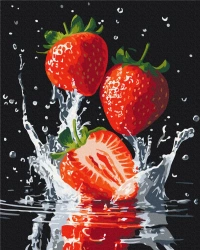 Malowanie po numerach BRUSHME 40x50 cm Soczyste Truskawki