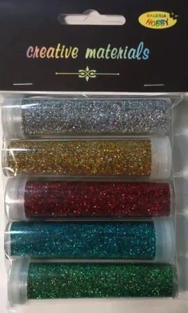 Brokat hologramowy 9g 5 kolorów - Galeria Hobby