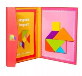 Tangram Drewniana Układanka Montessori Klocki Magnetyczne Różne Kształty