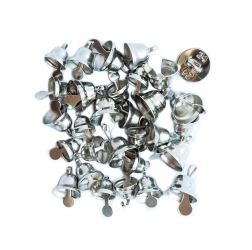 Dzwoneczki metalowe srebrne 30szt - Dalprint dpCraft