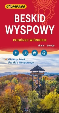 Mapa turystyczna - Beskid Wyspowy 1:50 000 w.2025 - praca zbiorowa