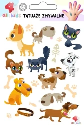 Tatuaże zmywalne dla dzieci Psy i koty - All4Kids
