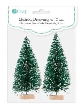 Choinka dekoracyjna zielona 8cm 2szt - Dalprint dpCraft