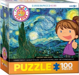 Puzzle 100 FINE ART KIDS Van Gogh Starry Night 6100-1204 - Eurographics