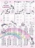 Plan lekcji z tabliczką mnożenia A4 Unicorn - Henry