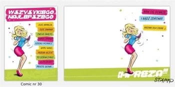 Karnet Comic B6 + koperta wzór nr 30 - Stamp