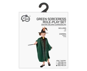 Strój dla dzieci Zielona Czarodziejka 130/140cm - Godan