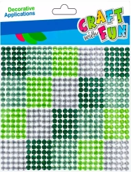 Ozdoba Dekoracyjna Samoprzylepna Kryształki 10x10 Zielone Craft with Fun 501431