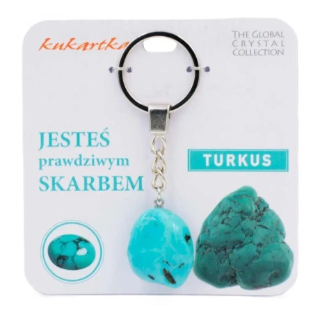 Brelok Jesteś skarbem turkus - Kukartka