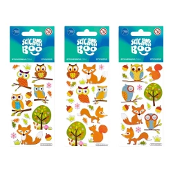 Naklejki Sticker BOO silver Sowy i Liski mix
