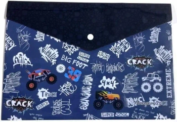 Teczka A4+ plastikowa z klipsem Monster Truck - Fresh