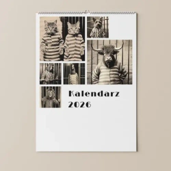 Kalendarz 2026 Zwierzęta za kratami - Praca zbiorowa