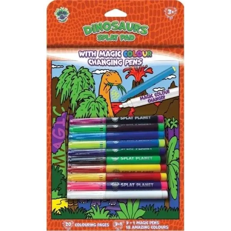 Książeczka z magicznymi mazakami Dinozaury - Praca zbiorowa