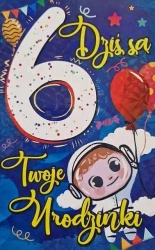 Karnet Urodziny 6 chłopiec - YEKU