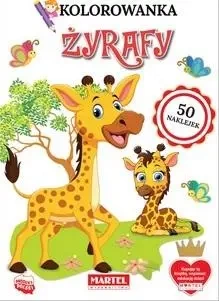 Kolorowanka Żyrafy z naklejkami - praca zbiorowa