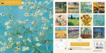 Kalendarz 2026 ścienny kwadrat Vincent van Gogh - Flame Tree