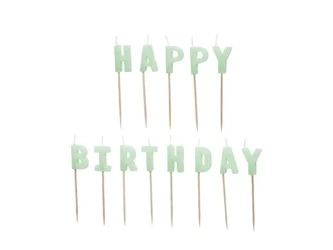 Świeczki Happy Birthday 2,5cm 13szt - PartyDeco