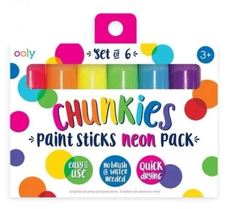 Farby w kredce Chunkies Paint Sticks Neon 6szt - Kolorowe Baloniki