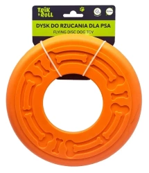 Dysk do rzucania dla psa 25,5cm - pomarańczowy