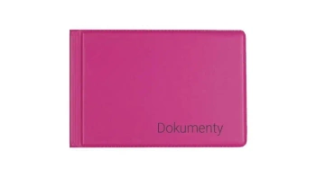 Okładka na dokumenty małe pink - Biurfol