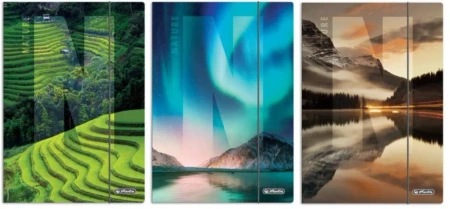 Teczka rysunkowa A4 z gumką Nature mix - HERLITZ