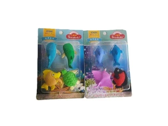 Gumki do ścierania zwierzęta morskie 4szt MIX - ADAR