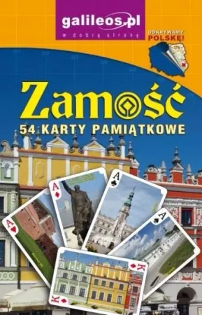 Zamość - karty pamiątkowe do gry. 54 karty do gry - Plan