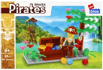 Klocki konstrukcyjne Alleblox Pirat 58el. 15x10x5 pudełko