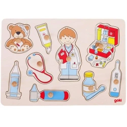 Układanka z uchwytami W gabinecie u lekarza Goki