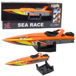 Motorówka nakręcana do wody pomarańczowa - Leantoys