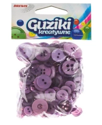 Guziki kreatywne fioletowe 40g - Brewis