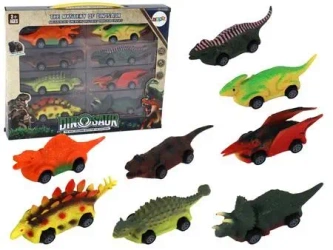 Zestaw resoraków dinozaury 8szt - Leantoys
