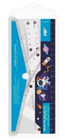 Zestaw geometryczny Kosmos 4 elementy w etui - MP Main Paper