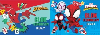 Blok techniczny A4/10K biały Spider Man - Beniamin